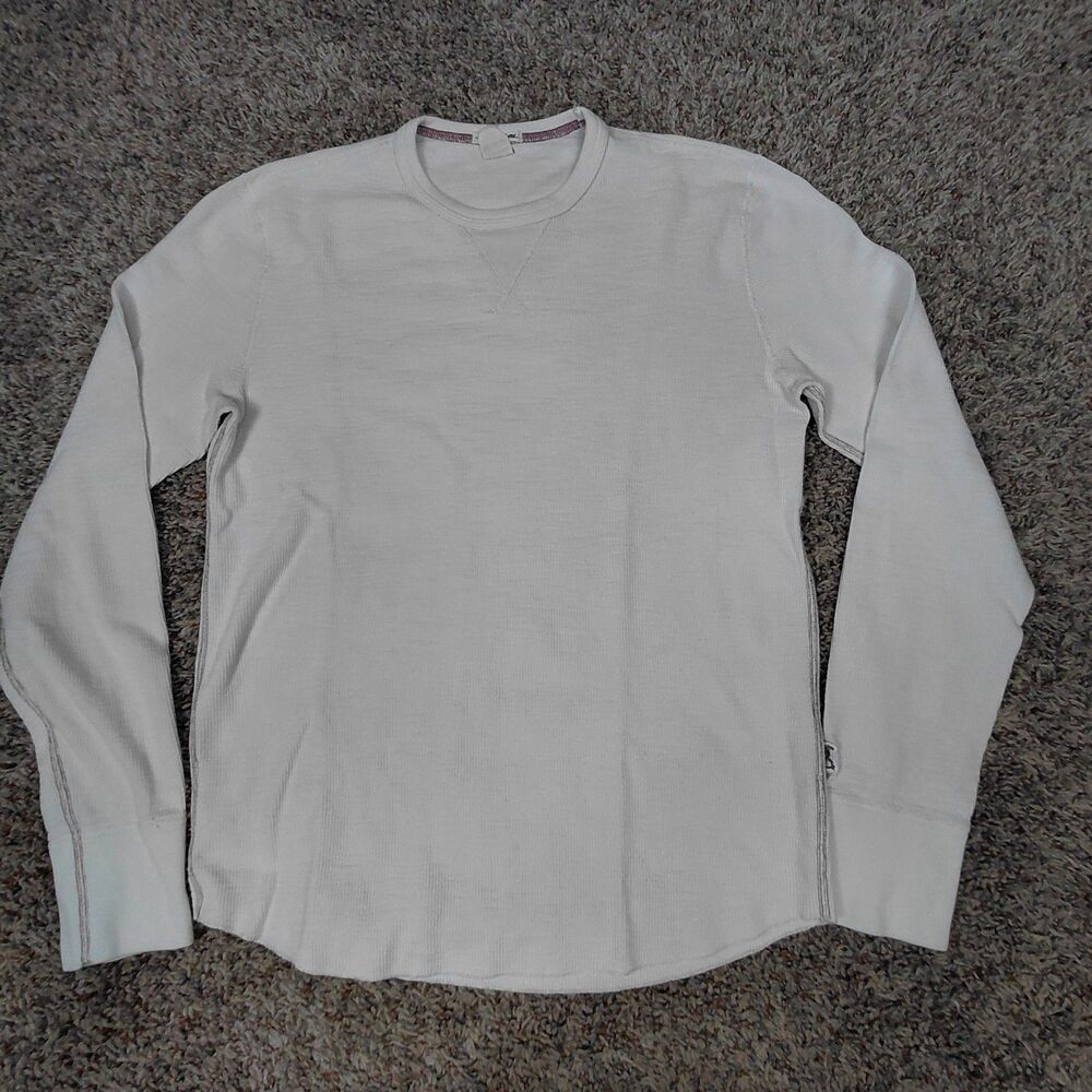 Todd Snyder X Champion Waffle Knit Shirt Mens Medium White Running Man Cotton